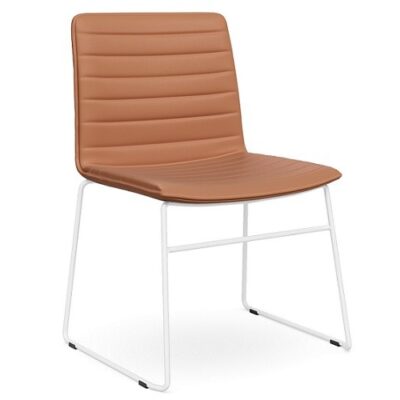 DD Nikola Sled Base Chair in White Frame