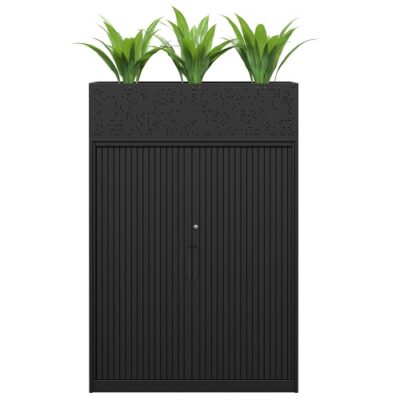 DD Lunar Tambour Door Cabinet with Planter Box